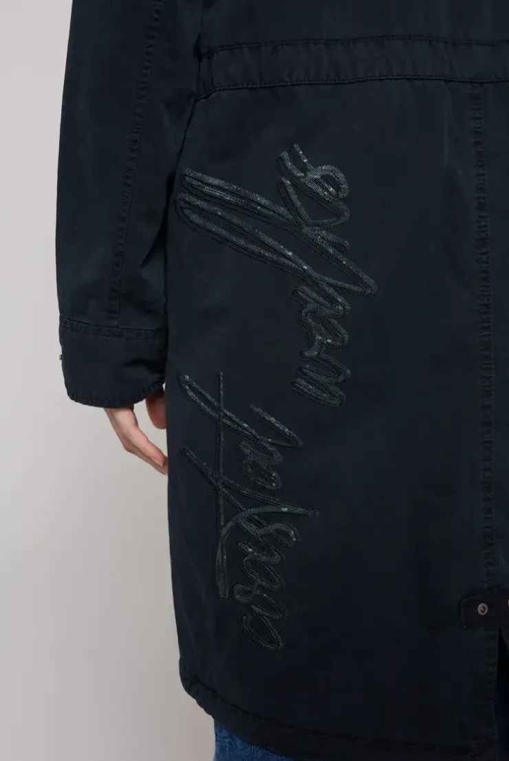 Parka mit Kapuze und Rücken-Artwork horizon navy
