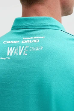 Pikee-Polo Kurzarm mit Rubber Prints island green