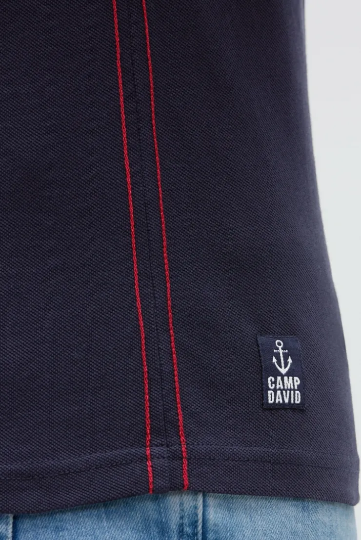 Pikee-Polo mit Logo-Stickerei blue navy | S