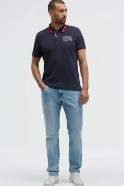 Pikee-Polo mit Logo-Stickerei blue navy | S