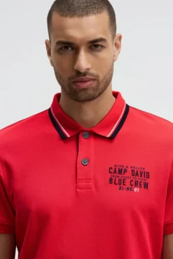 Pikee-Polo mit Logo-Stickerei summer red