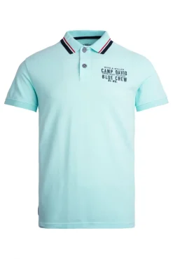 Pikee-Polo mit Logo-Stickerei new aqua