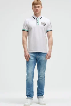 Pikee-Polo mit Prints und Patches opticwhite | S