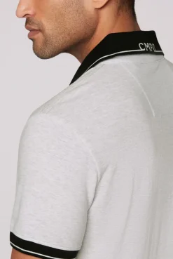 Poloshirt aus Pikee-Melange ivory melange | S