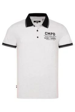 Poloshirt aus Pikee-Melange ivory melange | S