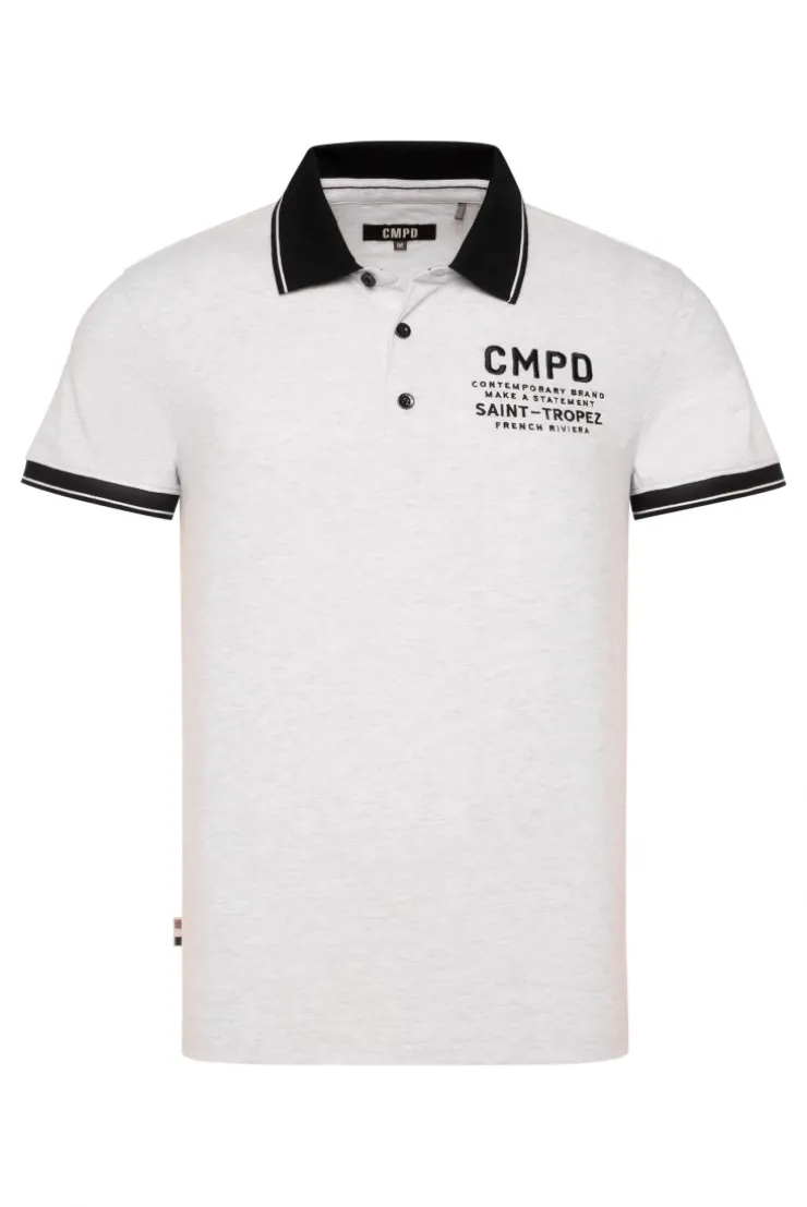 Poloshirt aus Pikee-Melange ivory melange | S
