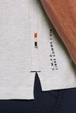 Poloshirt aus Pikee-Melange ivory melange | S