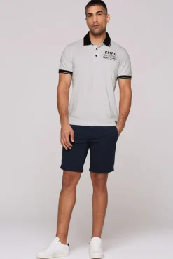 Poloshirt aus Pikee-Melange ivory melange | S