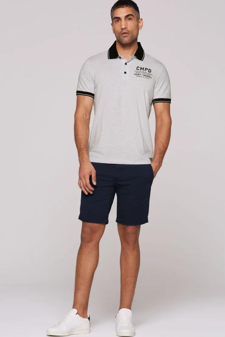 Poloshirt aus Pikee-Melange ivory melange | S