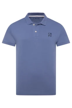 Poloshirt Kurzarm aus Pikee vintage blue