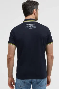 Poloshirt Kurzarm mit Logo-Applikationen blue navy