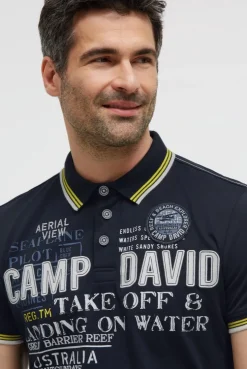 Poloshirt Kurzarm mit Logo-Applikationen blue navy