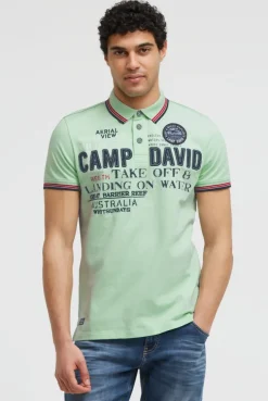 Poloshirt Kurzarm mit Logo-Applikationen light mint