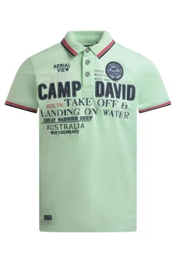 Poloshirt Kurzarm mit Logo-Applikationen light mint