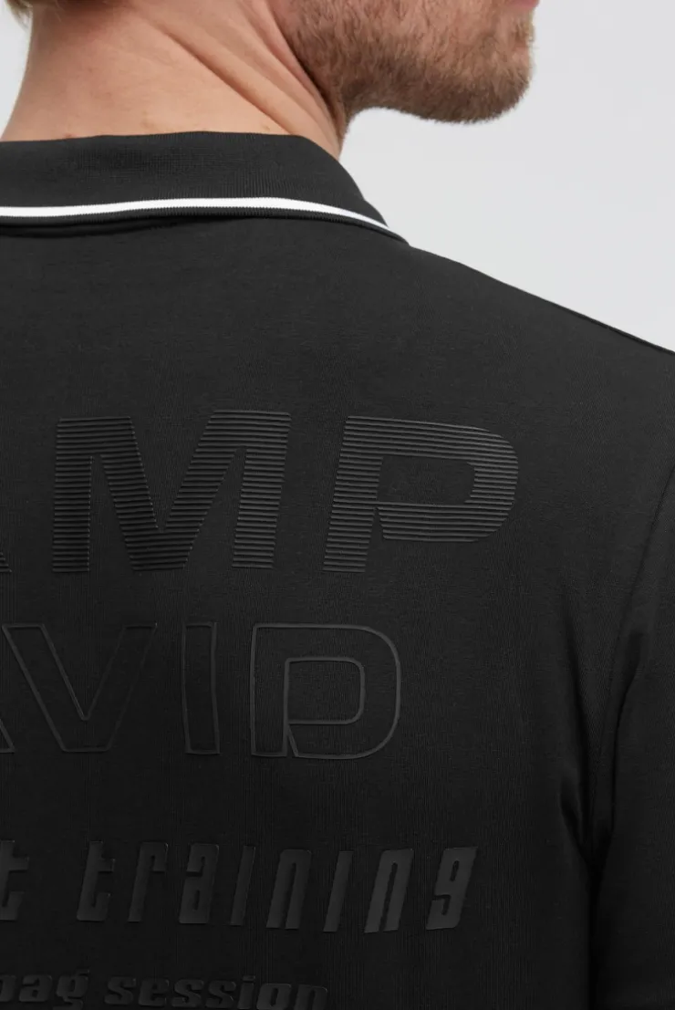 Poloshirt Kurzarm mit Rücken-Artwork black