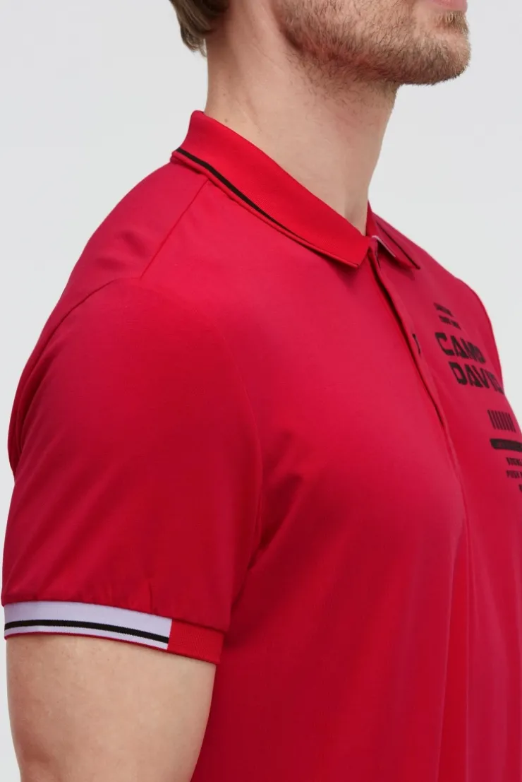 Poloshirt Kurzarm mit Rücken - Artwork energy red