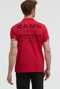 Poloshirt Kurzarm mit Rücken - Artwork energy red