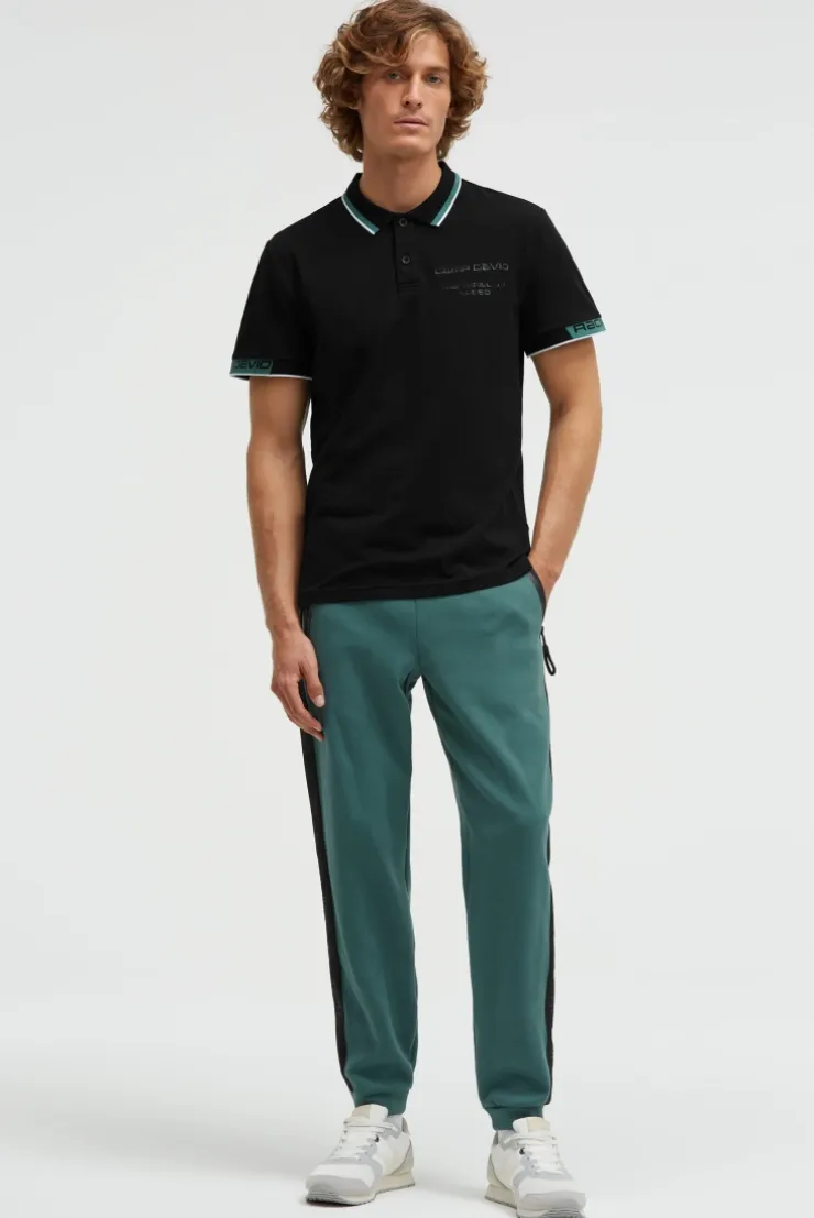 Poloshirt mit Backprint black