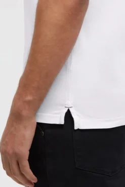 Poloshirt mit Streifen-Tippings opticwhite