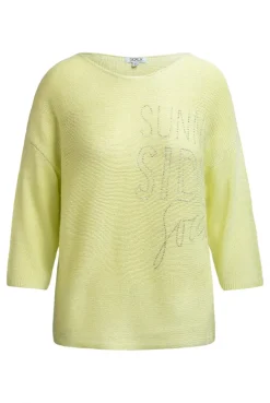 Pullover mit 3/4-Arm und Artwork vivid lemon