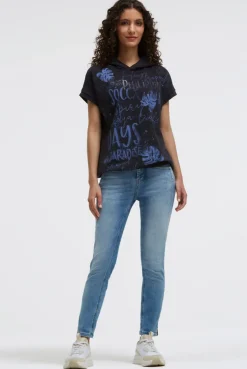 Ärmelloser-Hoodie mit All Over Print blue navy