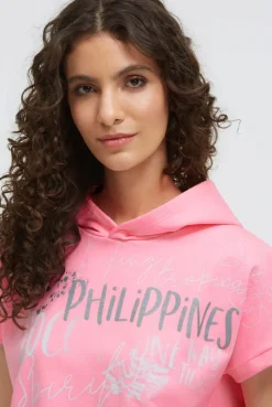 Ärmelloser-Hoodie mit All Over Print neon pink