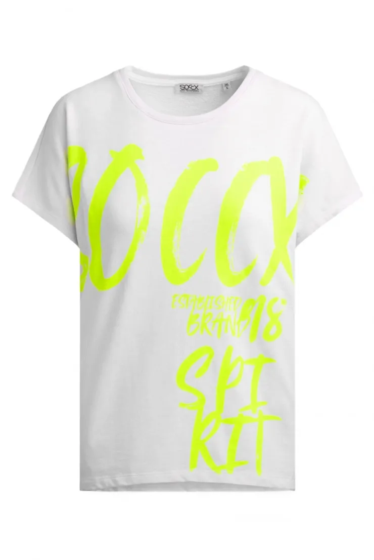 Ärmelloses Oversized Shirt mit Label Print opticwhite