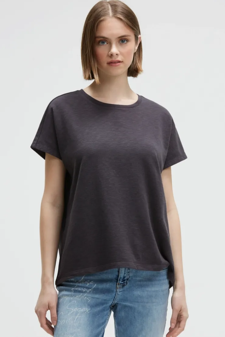 Ärmelloses Oversized Shirt mit Label Print charcoal mist | S