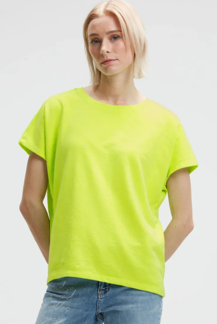 Ärmelloses Oversized Shirt mit Label Print electric lemon