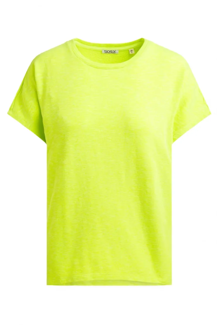 Ärmelloses Oversized Shirt mit Label Print electric lemon