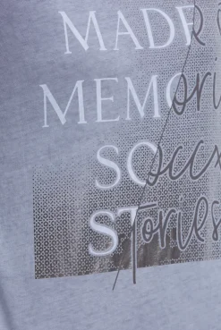 Ärmelloses Shirt mit Folienprint blue grey