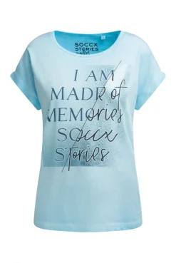 Ärmelloses Shirt mit Folienprint summer aqua