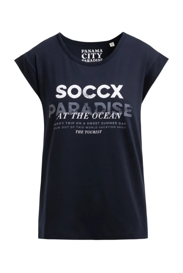 Ärmelloses Shirt mit Logo Prints blue navy