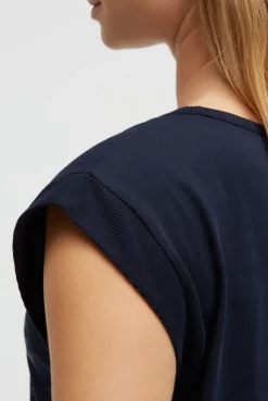 Ärmelloses Shirt mit Logo Prints blue navy