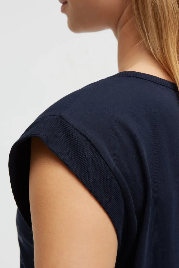 Ärmelloses Shirt mit Logo Prints blue navy