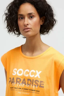 Ärmelloses Shirt mit Logo Prints fresh mango