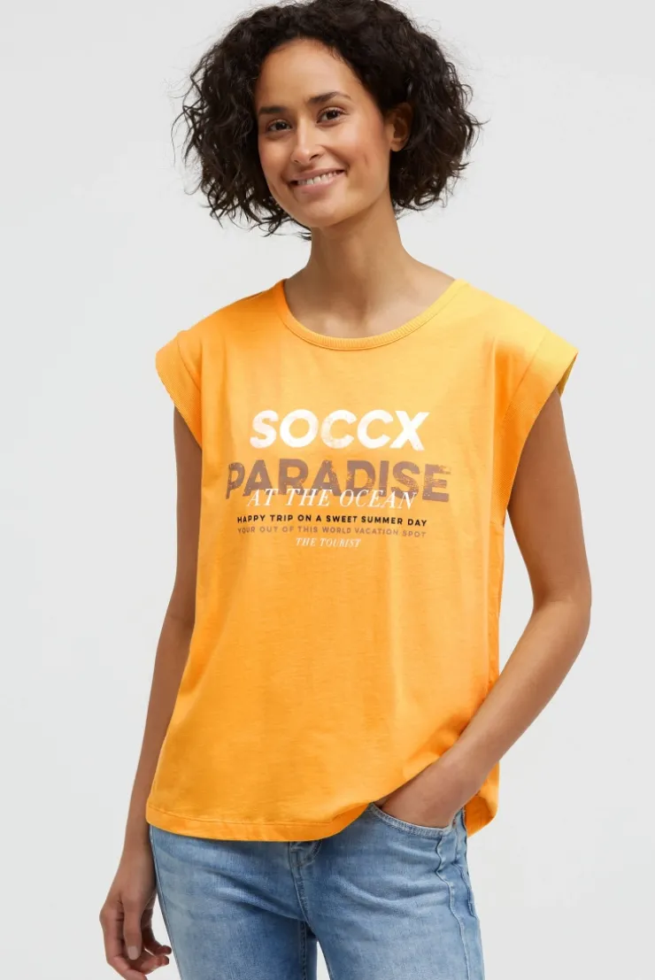 Ärmelloses Shirt mit Logo Prints fresh mango