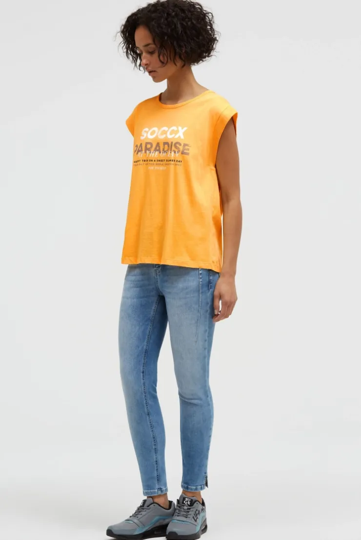 Ärmelloses Shirt mit Logo Prints fresh mango