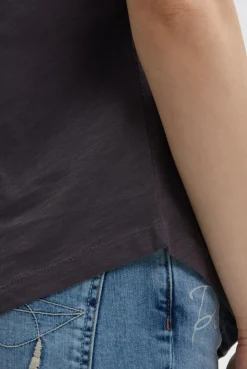 Ärmelloses Shirt mit V-Ausschnitt und Prints charcoal mist | XS