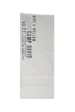 Schal aus Jersey mit Label Print grey melange