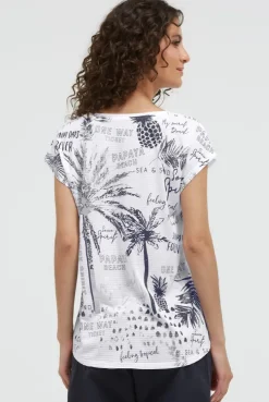 Shirt mit All Over Print auf dem Rücken opticwhite