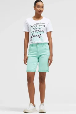 Shorts mit Turn-Up-Saum fresh mint