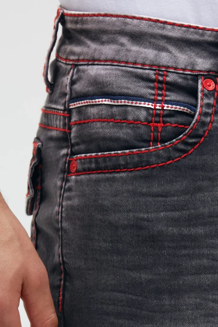 Skater Jeans FRA:NK Comfort Fit blue black used jogg