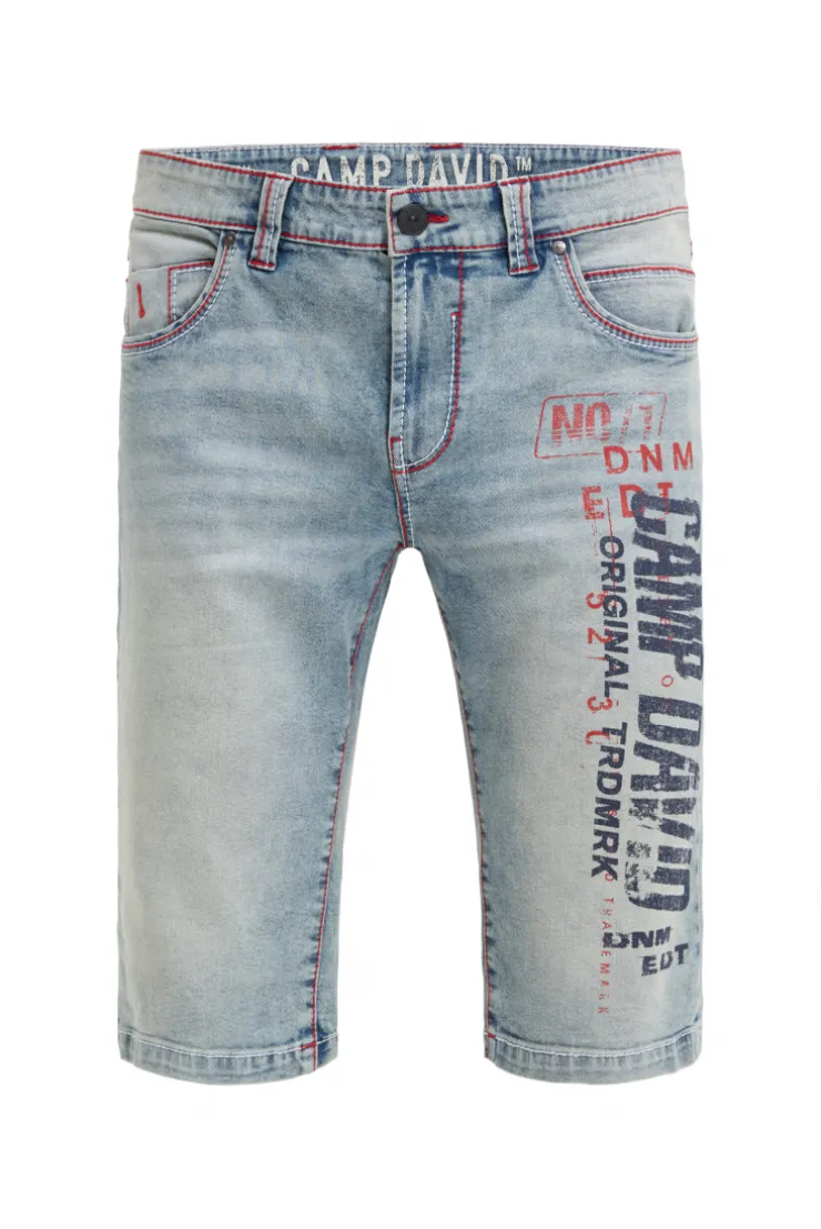 Skater Jeans RO:BI Slim Fit grey blue print