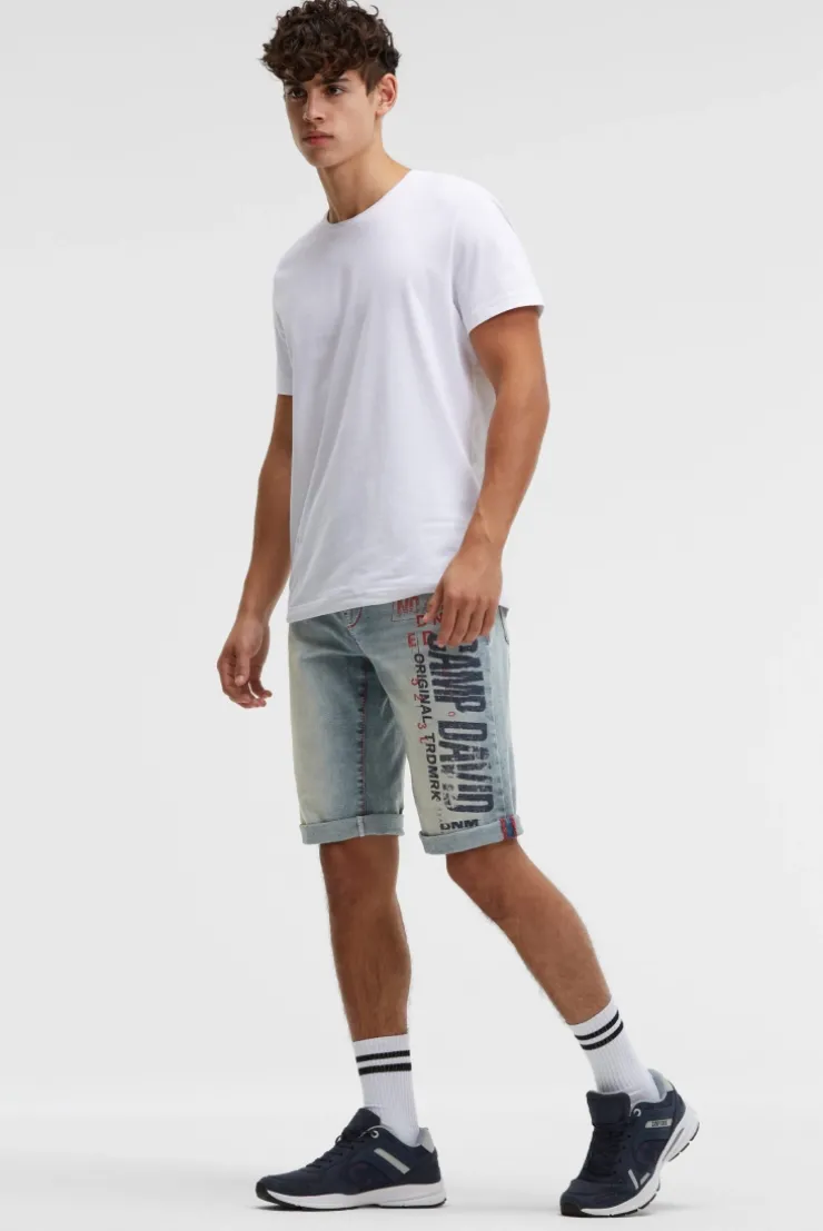 Skater Jeans RO:BI Slim Fit grey blue print