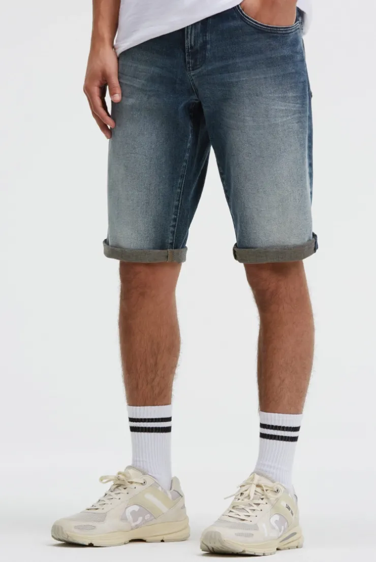 Skater Jeans RO:BI Slim Fit mid blue printed