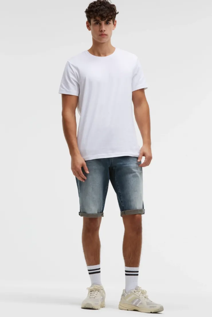Skater Jeans RO:BI Slim Fit mid blue printed