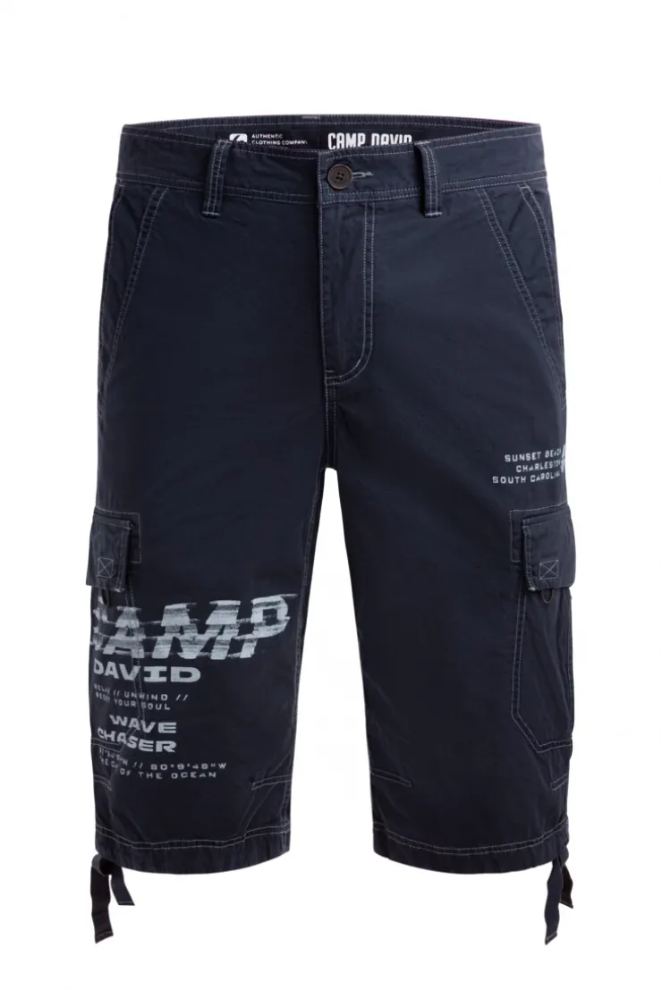 Skater Shorts mit Logo Prints blue navy