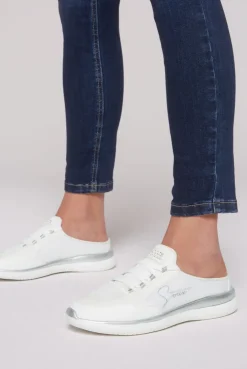 Slip On Sneaker aus Mesh-Textil white