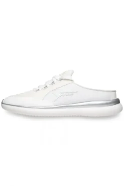 Slip On Sneaker aus Mesh-Textil white